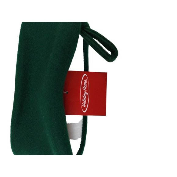 Holiday Home Babys 1st Christmas Reindeer 14 in Green Christmas Stocking New - Picture 4 of 5